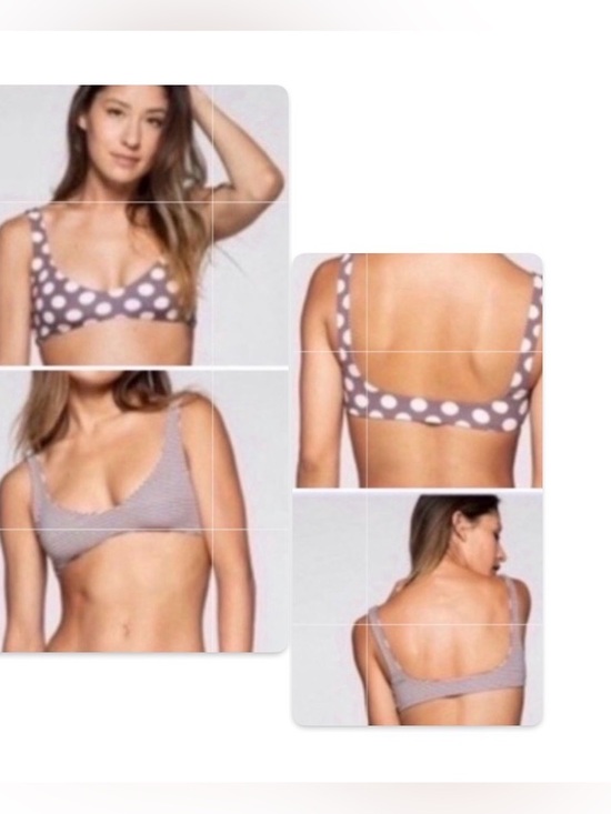 KikiRio Other - NWT [KikiRio] Reversible Polka Dot/Stiped Bikini Swimsuit Top Women's Sz XS